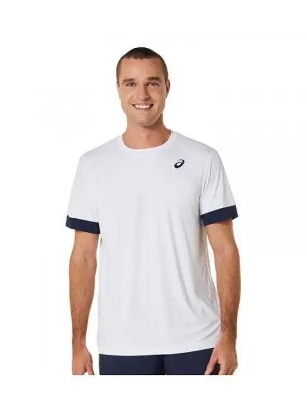 Men s Coat SS Top 2041A255102 Short Sleeve Round T Shirt - ASICS - BALAAN 1