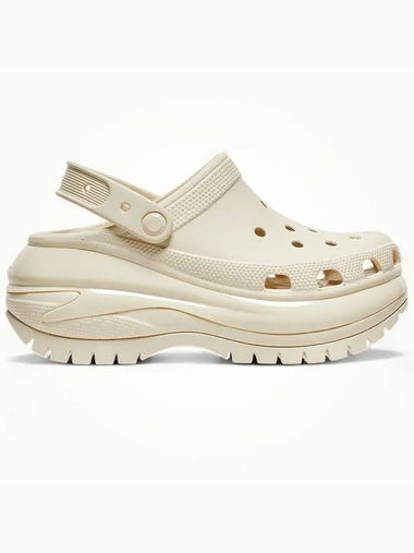 Women's All Sizes 24 Season 7CM Regular Mega Crush Clog Bone 207988 - CROCS - BALAAN 1