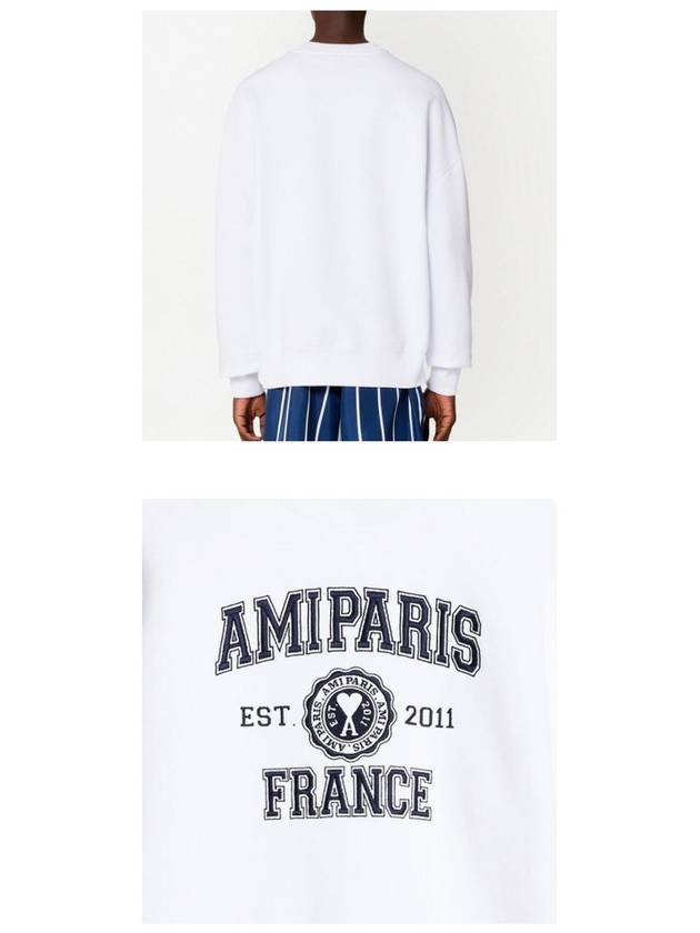 Logo Print Sweatshirt White - AMI - BALAAN 6