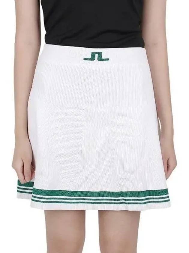 Women's Frida Striped Knit Skirt White - J.LINDEBERG - BALAAN 2