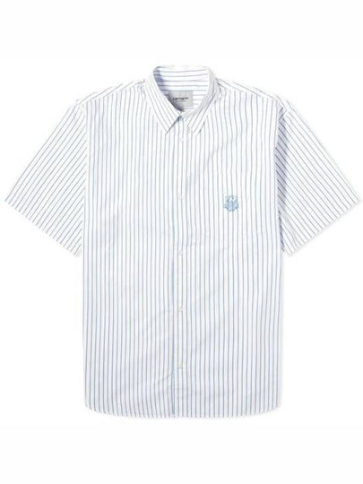 Linus Striped Short Sleeve Shirt Blue White - CARHARTT WIP - BALAAN 2