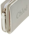 Sense Soft Leather Half Wallet White - CHLOE - BALAAN 8