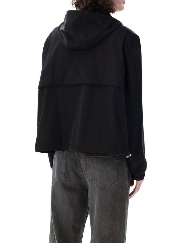 Alexandre Mattiussi Windbreaker Hoodie Black - AMI - BALAAN 3