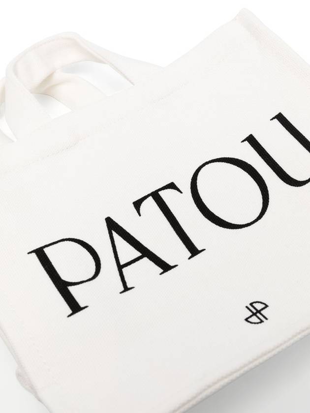 Logo Print Cotton Tote Bag White - PATOU - BALAAN 6