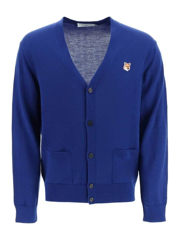 Fox Head Patch Classic Cardigan Deep Blue - MAISON KITSUNE - BALAAN 1