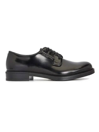 Men's Spazzolato LaceUp Oxford Black - PRADA - BALAAN 1