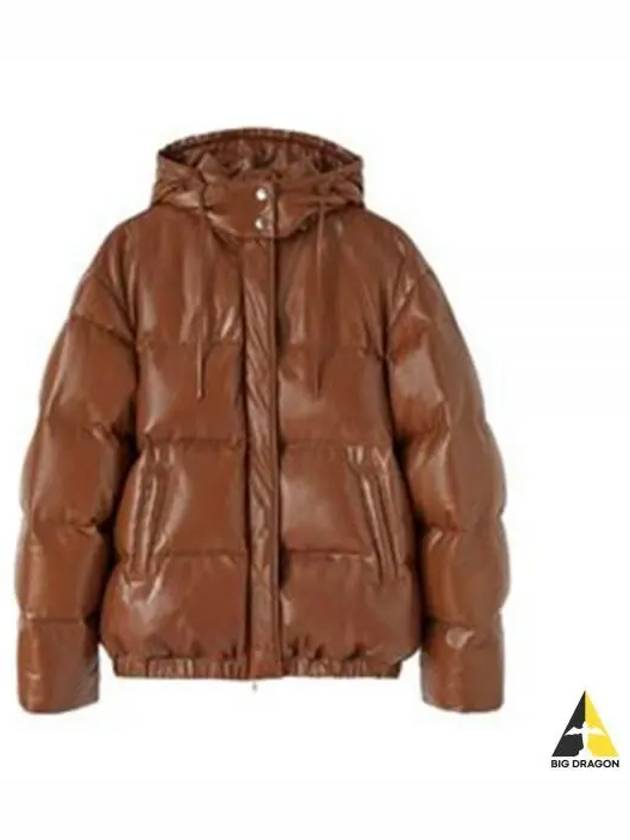 Drawstring Hood Goose Down Jacket Padded Brown - JIL SANDER - BALAAN 2