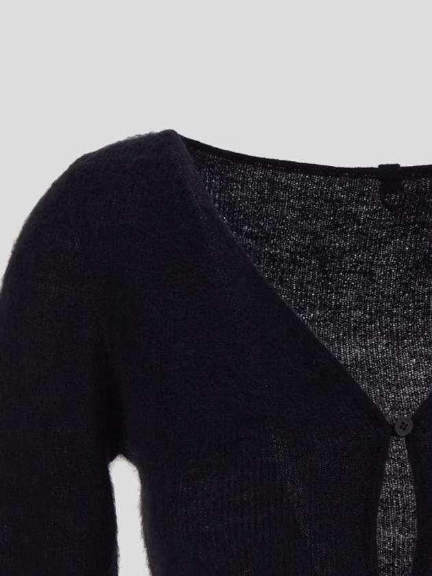 Le Alzou Cropped Cardigan Black - JACQUEMUS - BALAAN 4