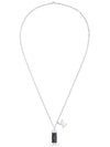 Men's Monogram Eclipse Charms Necklace Silver - LOUIS VUITTON - BALAAN 3