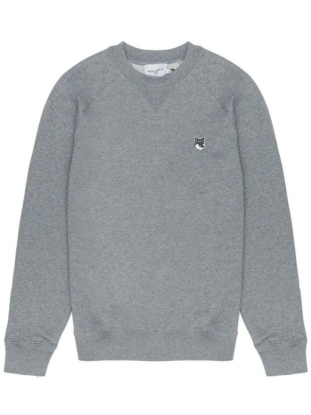 Grey Fox Head Patch Classic Sweatshirt Grey Melange - MAISON KITSUNE - BALAAN 3