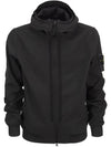 Wappen Patch Soft Shell Hooded Jacket Black - STONE ISLAND - BALAAN 3