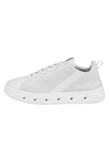 Women's Street 720 Leather Gore-Tex Low Top Sneakers White - ECCO - BALAAN 1