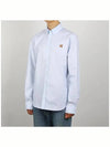 Oxford Institutional Foxhead Patch Button Down Classic Shirt Blue - MAISON KITSUNE - BALAAN 3