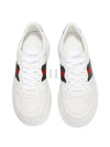 Web Detail Blue Tab Low Top Sneakers White - GUCCI - BALAAN 2