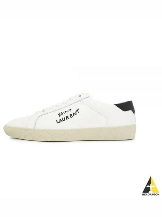 Court Classic SL 06 Leather Low Top Sneakers White - SAINT LAURENT - BALAAN 2