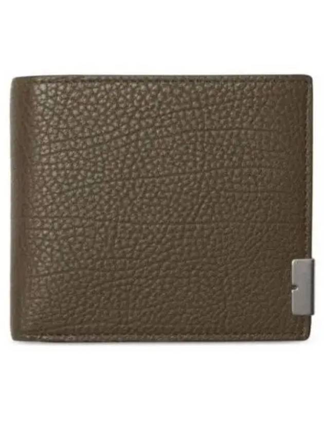 B Cut Leather Half Wallet Brown - BURBERRY - BALAAN 2