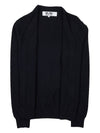 Men's Black Heart Wappen Wool Cardigan P1N024 BLACK - COMME DES GARCONS - BALAAN 8