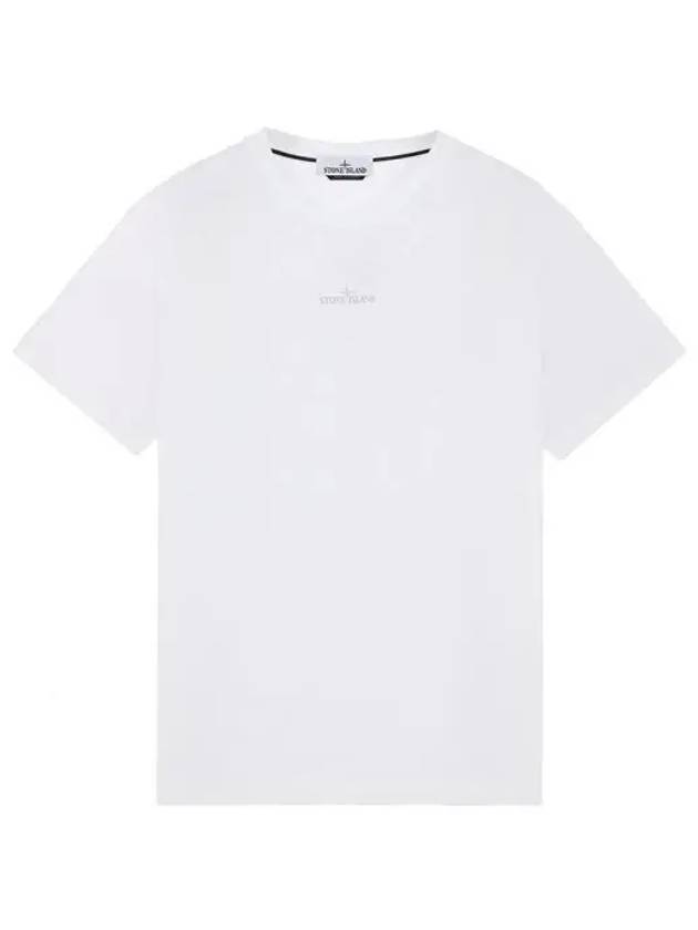 Small Logo Print Short Sleeve T-Shirt White - STONE ISLAND - BALAAN 2