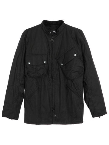 Harlem Wax Jacket Black - BARBOUR - BALAAN 1