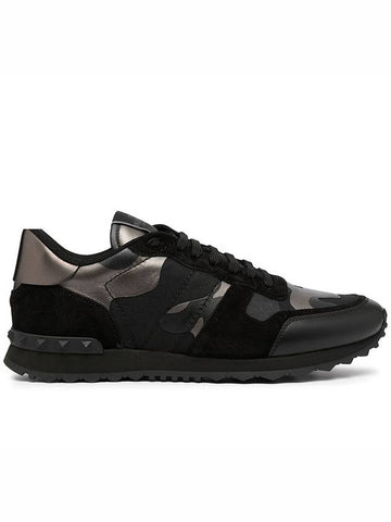 Black camouflage Rockstud sneakers S0723 E43 - VALENTINO - BALAAN 1