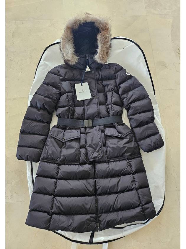 Khloe Long Down Jacket Black - MONCLER - BALAAN 7