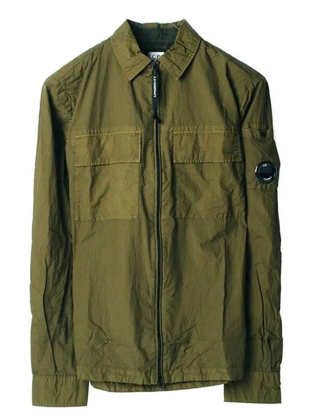 Chrome R Lens Wappen Overshirt Zip-Up Jacket Green - CP COMPANY - BALAAN 2