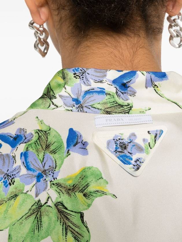 floral print shirt white - PRADA - BALAAN 6