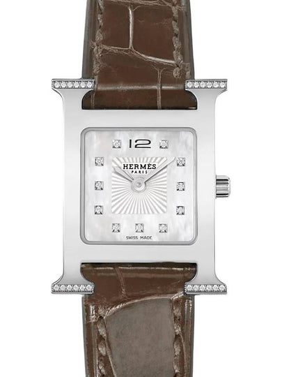 Heure H Watch Small Model 25mm Women s Crocodile Leather HH1 238 290 ZZ8C I - HERMES - BALAAN 2