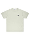 Logo Patch Short Sleeves T-Shirt Pistachio Green - STONE ISLAND - BALAAN 2