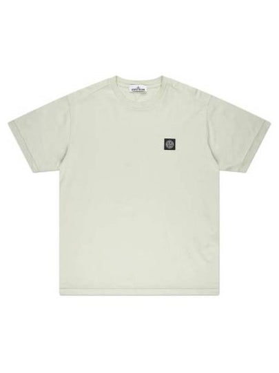 Logo Patch Short Sleeves T-Shirt Pistachio Green - STONE ISLAND - BALAAN 2