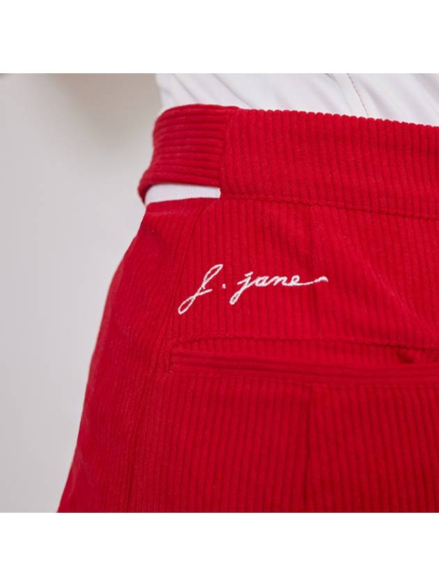 Golf Wear All Corduroy Double Slit Skirt Red - J JANE - BALAAN 6