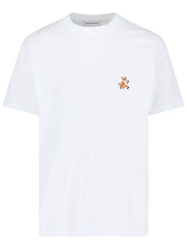 Speedy Fox Patch Comfort Short Sleeve T-Shirt White - MAISON KITSUNE - BALAAN 2