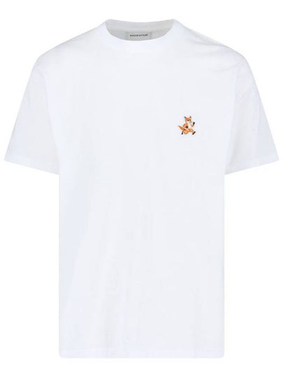 Speedy Fox Patch Comfort Short Sleeve T-Shirt White - MAISON KITSUNE - BALAAN 2