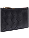 Intrecciato Zipper Card Wallet Black - BOTTEGA VENETA - BALAAN 4