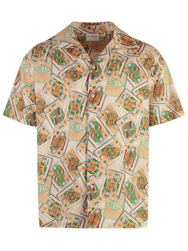 Drôle De Monsieur Jeu De Cartes Short Sleeve Cotton Blend Shirt - DROLE DE MONSIEUR - BALAAN 1