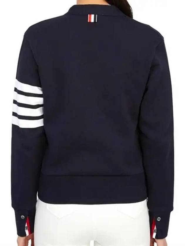 4-Bar Loopback Jersey Cardigan Navy - THOM BROWNE - BALAAN 4