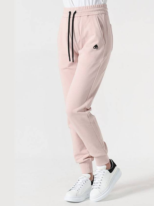 Women's Logo Patch Casual Jogger Track Pants Pink - MOOSE KNUCKLES - BALAAN 2