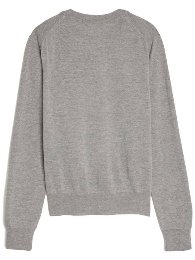 Women's Baby Fox Patch Regular Knit Top Medium Grey Melange - MAISON KITSUNE - BALAAN 5