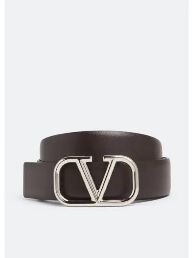 V Logo Signature Belt Black - VALENTINO - BALAAN 2