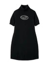 Women's M Agarette Logo Cut Out High Neck Short Dress Black - DIESEL - BALAAN 2