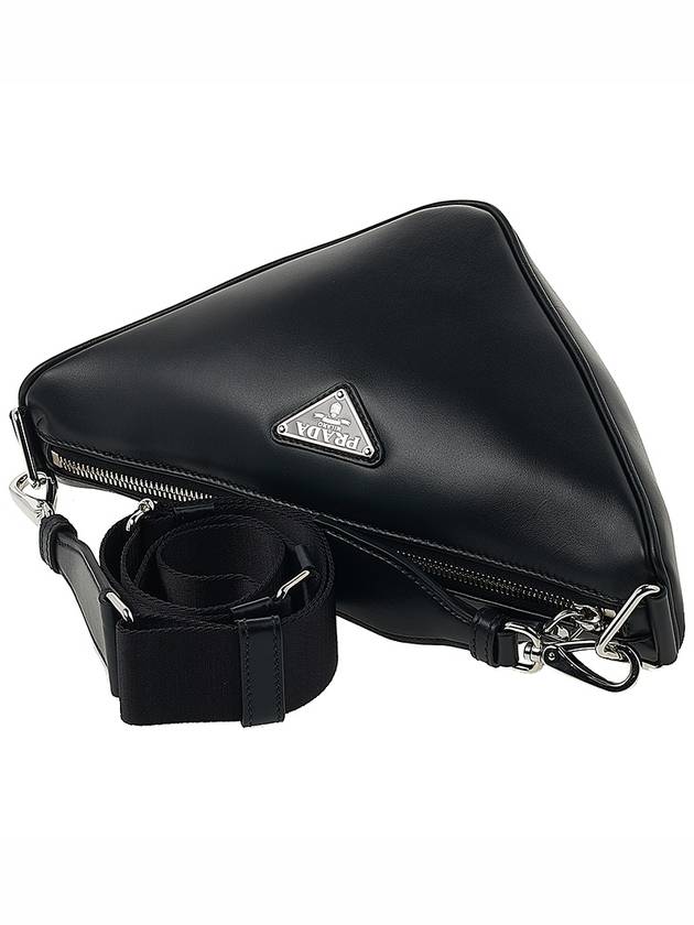 Triangle Logo Cross Bag Black - PRADA - BALAAN 5