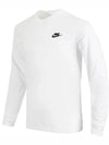 NSW Club Long Sleeve T-Shirt White - NIKE - BALAAN 3