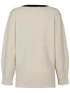 Women's Color Matching Squater Net Cashmere Sweater C3KPO63 - CALLAITE - BALAAN 4