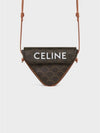 Triangle Crossbody Bag in Triomphe Canvas Tan - CELINE - BALAAN 5