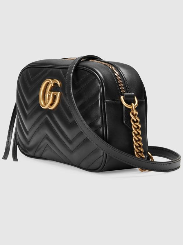 GG Marmont Matelasse Small Chain Shoulder Bag Black - GUCCI - BALAAN 3