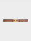 Women's Medium Triomphe Smooth Calfskin Belt Brown - CELINE - BALAAN 2