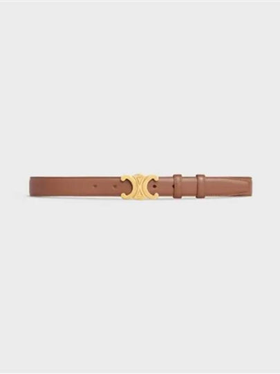 Women's Medium Triomphe Smooth Calfskin Belt Brown - CELINE - BALAAN 2