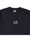 Men's Logo Print Crew Neck Cotton Short Sleeve T-Shirt Black - CP COMPANY - BALAAN 4