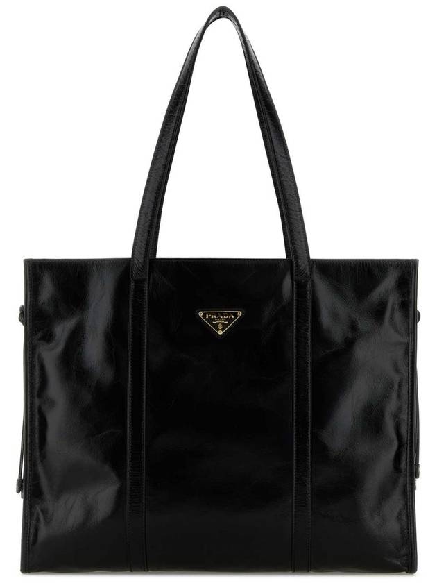 Large Leather Tote Bag Black - PRADA - BALAAN 2