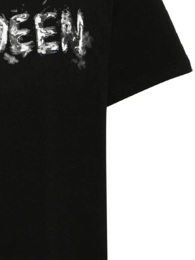 Logo Print Short Sleeve T-Shirt Black - ALEXANDER MCQUEEN - BALAAN 6